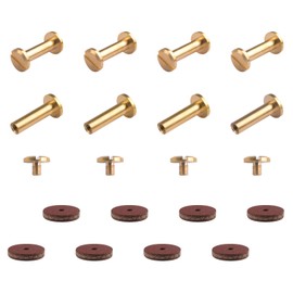 INCREWAY Leather Suspenders Accessories Braces Repair Kit, Occidental Suspension Belt System Accessories, Brass Clasp Replacement for Leather Vest, 8 Pieces