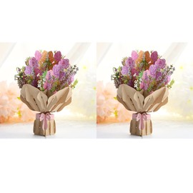 Paper Spiritz Carnation Pop Up Card, Flower Greeting Cards with Note Card and Envelope for Mother's Day, Anniversary Card, Birthday Card, Love Card, Thank You Card, 2PCS