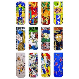 Lumbor37 Separador de Libros, Marcapáginas para Hermosas pinturas, Marcadores Página Magnéticos, Marcadores de Impresión de Arte de Pintura para el Sinfonía, Oficina Papelería Lectura (12P)