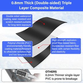 0.8mm Thicker Pool Water Bags,8.5 Ft Winter Water Tube for Swimming Pool Covers,Three-Layer Composite Material(6 Pack),Black