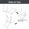 WANDIC Acrylic Plate Stands, 10 Pcs Mini Clear Plastic Display