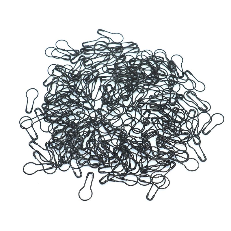 1000Pcs Metal Black safety Pins/Gourd Pin/Bulb Pin For Clothing Crafting