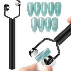 JERCLITY 1 Piece Black Y Shape Cat Eye Magnet for Nails Double-Ended Strong Nail Magnet Stick for Nail Art Magnetic for Cat Eye Gel Polish Nail Art