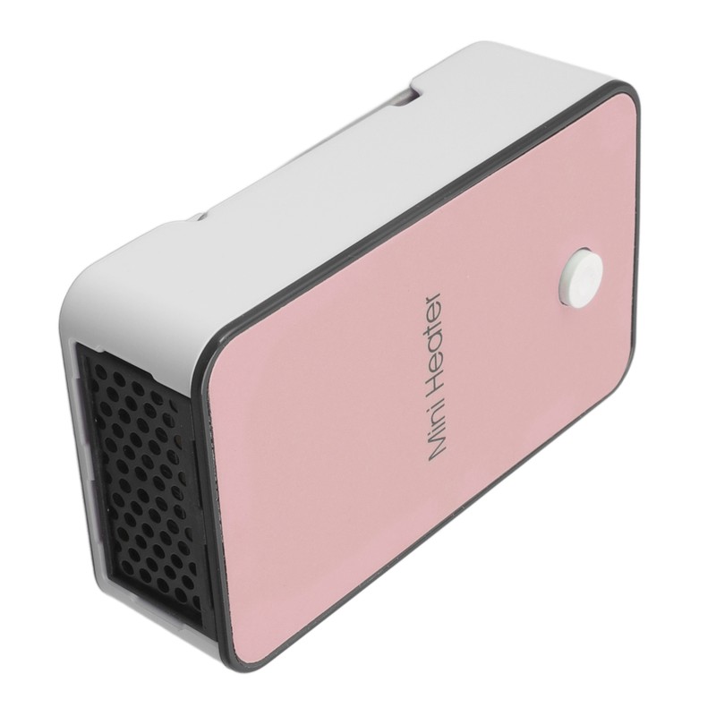 Mini Space Heater Pink Fast Heating Rotatable Holder Anti Slip