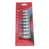 Teng M3812 10 Piece Clip Rail Hex Key Socket Set