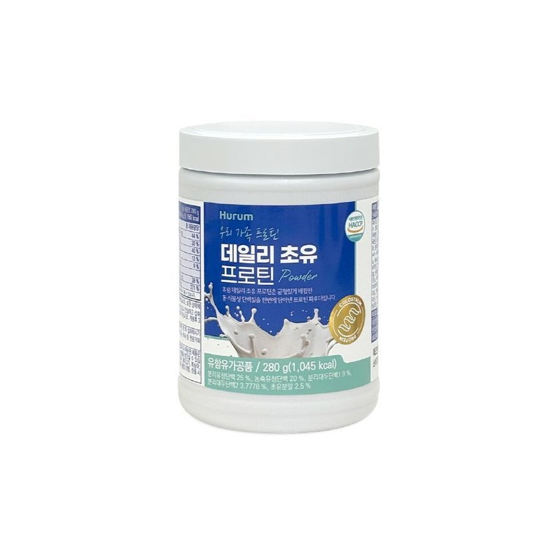 Huroom 데일리 초유 프로틴 280gx3박스 Daily Colostrum Protein 280g x