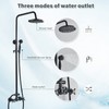 NeierThodore Luxury ORB Bathroom Shower Faucet Dual Handles Wall-Mounted Shower