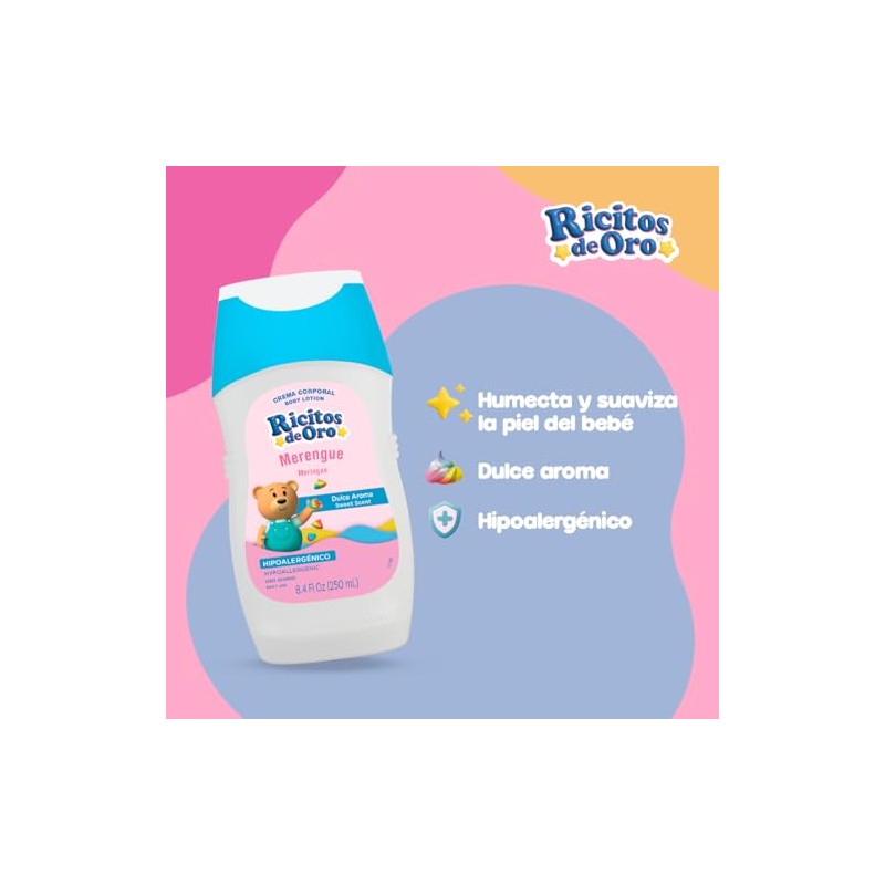 Ricitos de Oro, Crema Corporal Merengue, 250 ml