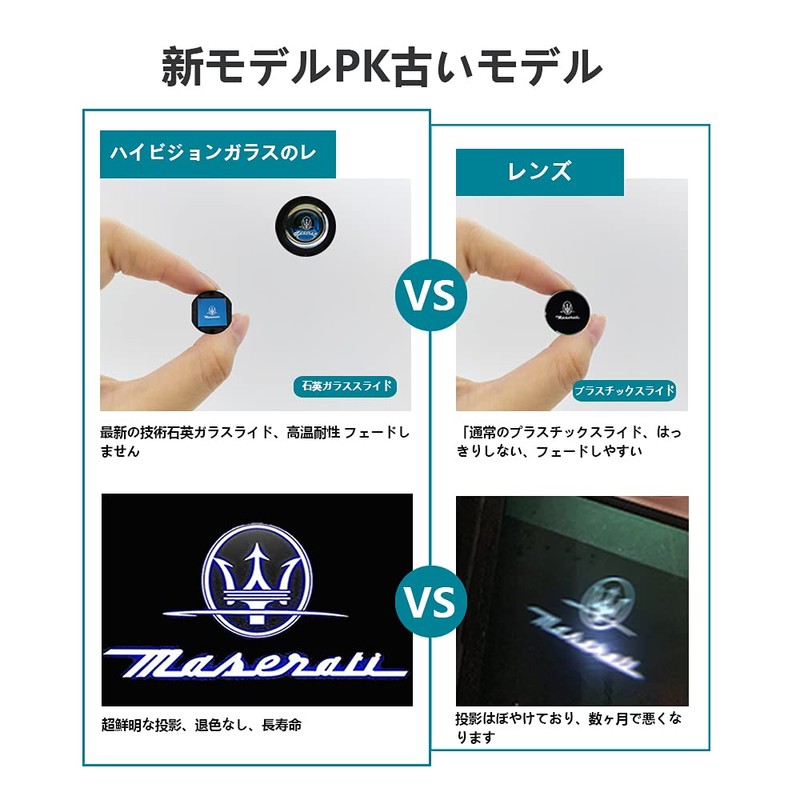 Maserati Courtesy Lamp, Laser Logo Light, Door Welcome Light, LED