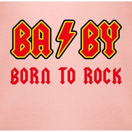 Shirtracer - Baby Bodysuit for Boys and Girls - Baby Sayings - BA by Born to Rock Red, 6 Baby Pink