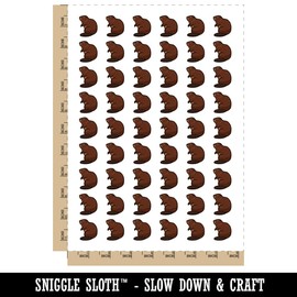 Beaver Sitting Temporary Tattoo Water Resistant Fake Body Art Set Collection - 54 1" Tattoos (1 Sheet)