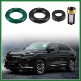 Motoforti Fuel Injector Seal O Ring - Car O-Ring Rebuild Repair Kit - for Honda Accord 2008-2017 NBR Rubber Black - 6 Sets Long-lasting