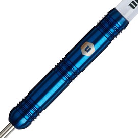 Unicorn Darts Set U-Tech | Prodigy Style 1 | 95% Tungsten Barrels with Navy Blue Titanium PVD Coating & Intricately Machined Grip Rings | Durable Ultrafly Flights | Steel Tip Volute Points | 24 g