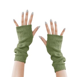 Maison Peony Arm Warmers On-time with Finger Holes, Extra Warm Silk, Double Braid, Ribbed, Top Cotton, Skin Silk Arm Cover, Winter, Air Conditioning, Smartphone Compatible, 1 Pair Ladies, Made in