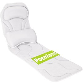 Full Body Bath Pillow for Tub - Extra Long & Thick Tub Pillow with Head, Back & Lumbar Support, 168 Non-Slip Suction Cups, Soft 5D Mesh Spa Cushion, Fits All Tubs-Gift for Soaking