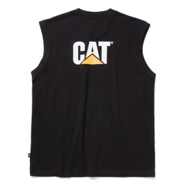 Caterpillar Men's Trademark Sleeveless Pocket Tee, Black, 3X-Large