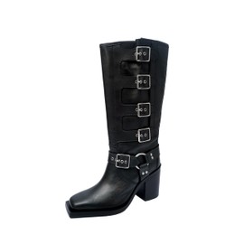 Kenneth Cole New York Women's Emmett Fashion Boot, Black Leather, 11