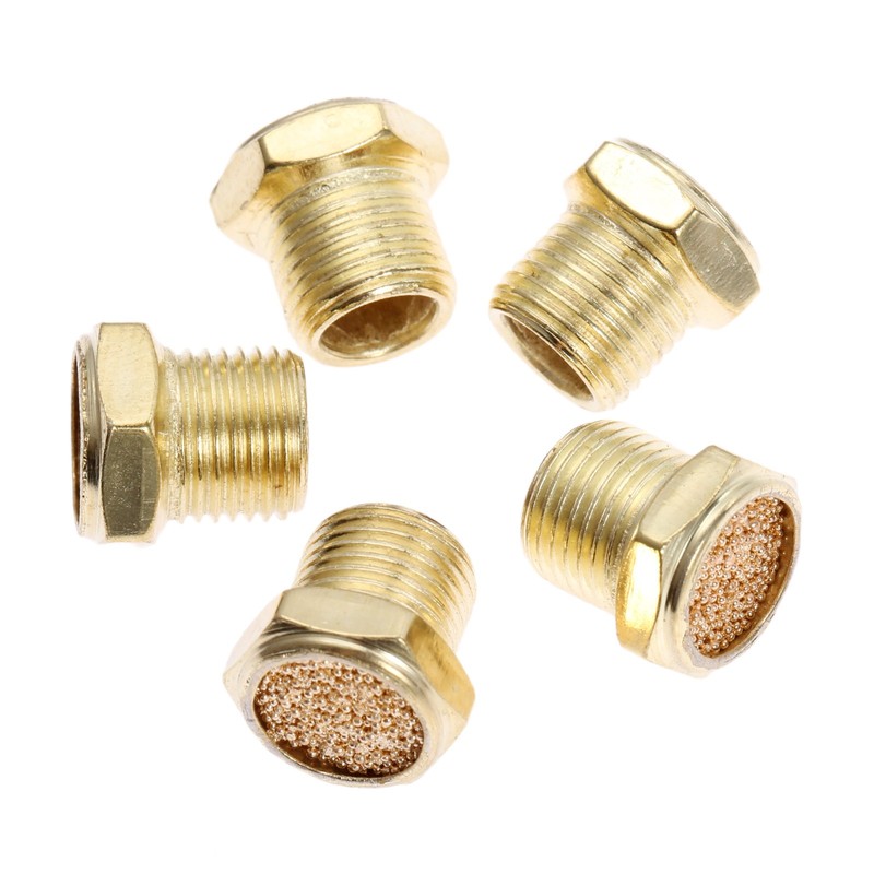 Mtsooning 5Pcs Pneumatic Air Breather Vent Silencer Muffler Threaded NPT