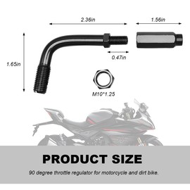 Wevdn 90 Degree Throttle Cable Adjuster, Aluminum Alloy 90° Bendy Clutch Cable Adjuster Throttle Regulator, Universal Accelerator Adjuster Bendy Cable Guide Motorcycle Dirt Bike (Black)