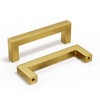 homdiy 3-1/2 Inch Gold Cabinet Handles 40 Pack Brushed Brass