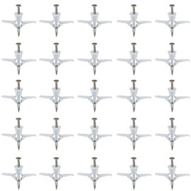 Self-Drilling Plasterboard Dowel 20 Pieces Dowels and 20 Pieces Universal Dowels Expansion Screw Drywall Anchor with Screws for Plasterboard Concrete Bricks Stone