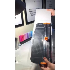 Guillotina A4 Negra Manual Plastico Regla Navaja Carta Cortador Corta Papel Foto Tarjeta Modelo 853 para Oficina Hogar Escuela Papeleria Estudiantes