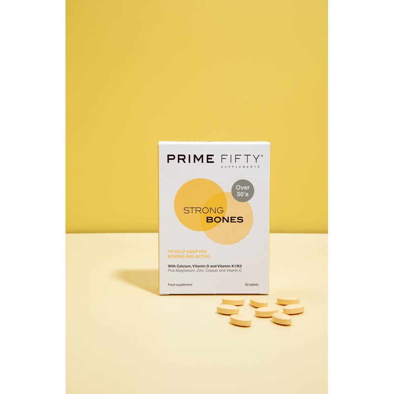 Prime Fifty Strong Bones Supplements – 28 Multivitamin Tablets with