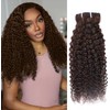 Chocolate Brown Kinky Curly Clip Ins 24 Inch 110g 8pcs