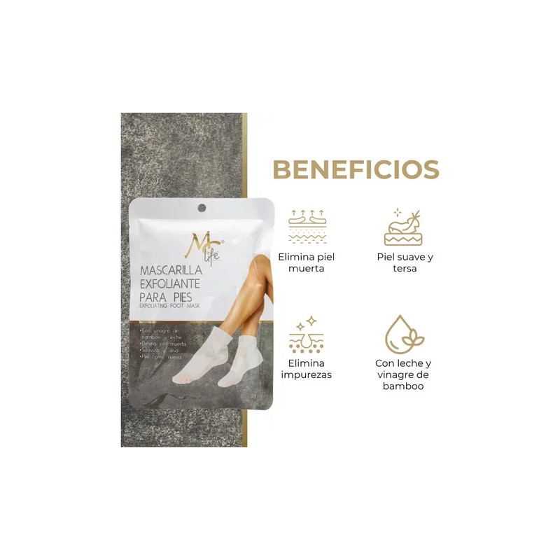 Gel Aloe Vera 5 Mascarillas Exfoliante Para Pies. Mc Life