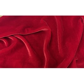 SyFabrics Silk Velvet Fabric 54 inches Wide Red