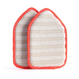 Moku Home Replacement Microfiber Pad for Moku Home Extendable Tub Tile Shower Scrubber for Cleaning Non-Scratch (2X Microfiber Pad Red)