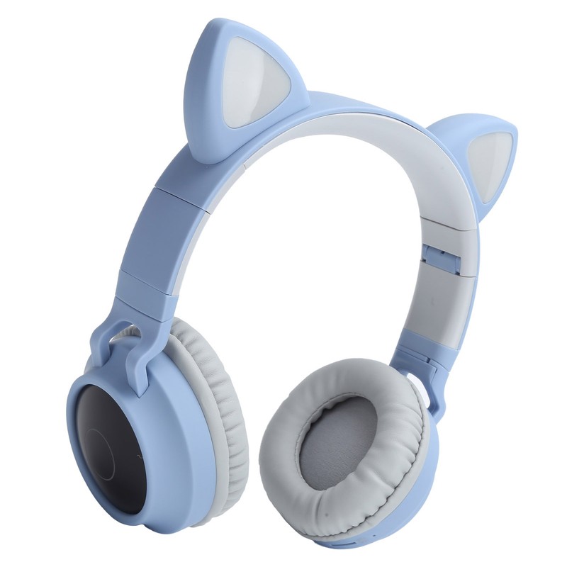 Cat Ear Headphone 3D LED Light Wireless Bluetooth 5.0 Foldable