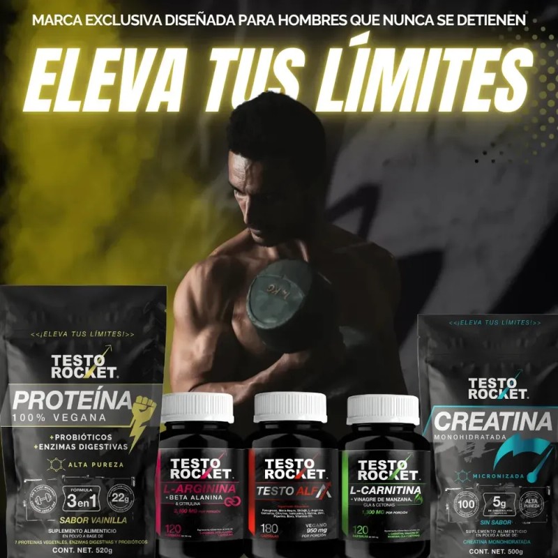 Proteina Testo Rocket Performance Vainilla Triple Acción | Rendimiento, Máxima