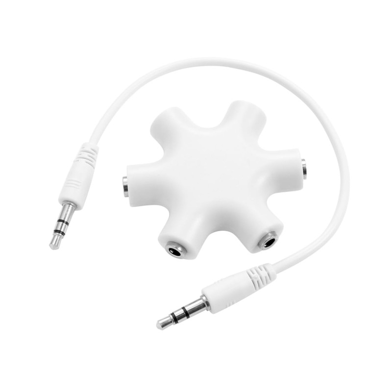 OSALADI 3pcs Way Audio Splitter Snowflake Design Headphone Adapter for