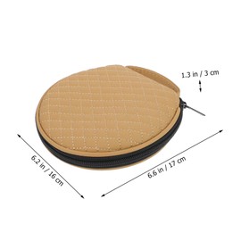 IWOWHERO Capacity CD Storage Bag Practical Car CD Organizer with Zipper Closure Embroidered Plaid Design for Travel Home and Business Use Durable Disc Case