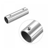 sourcing map Rail Pipe Fitting 2-Way 100 mm 304 Brushed