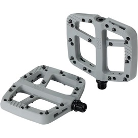 BBB Cycling Decoder MTB Pedals - Mountain Bike Pedals - Strong Grip and Adjustable Pins - Composite Platform Pedals for Bicycles - BPD-37 - Matt Grey