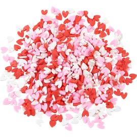 LiQunSweet 50 g Random Color Tiny Sweet Heart Shape Cabochons Fake Candy for Crafts DIY No-Hole Beads - 4~5x4mm