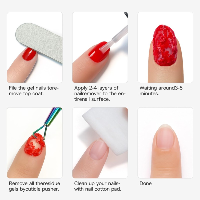 FANISN Gel Nail Polish Remover with Tools, 15ml (0.5 fl