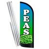 Vista Products Peas Premium Windless Feather Banner Flag Kit (Flag,