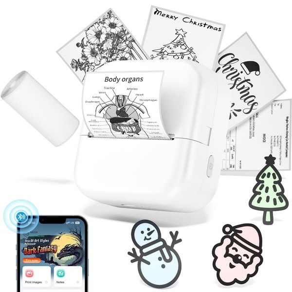 Phomemo Sticker Printer - Mini Thermal Printer, M02X Wireless Bluetooth