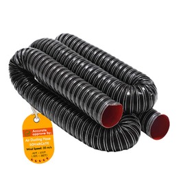 2 1/2 in Intake Hose Automotive Air Duct Hose Length 4 Meter (13.3 Feet) Double-layer Silicone Flexible Brake Cooling Ducting Induction vacuum hose for Air System (Black)