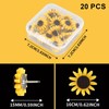 20Pcs Sunflower Thumbtacks Push Pins, Cute Resin Decorative Tacks and