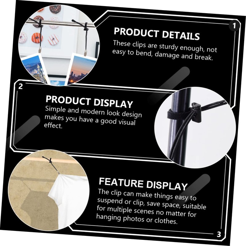KICHOUSE 6pcs Backdrop Clip Windproof Background Cloth Hangers for Photos