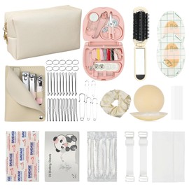 Wedding Day Bride Emergency Kit, 60+ Essential Wedding Items, Girl Emergency Kit, Portable Survival Set with Makeup Bag, Daily Travel Essentials