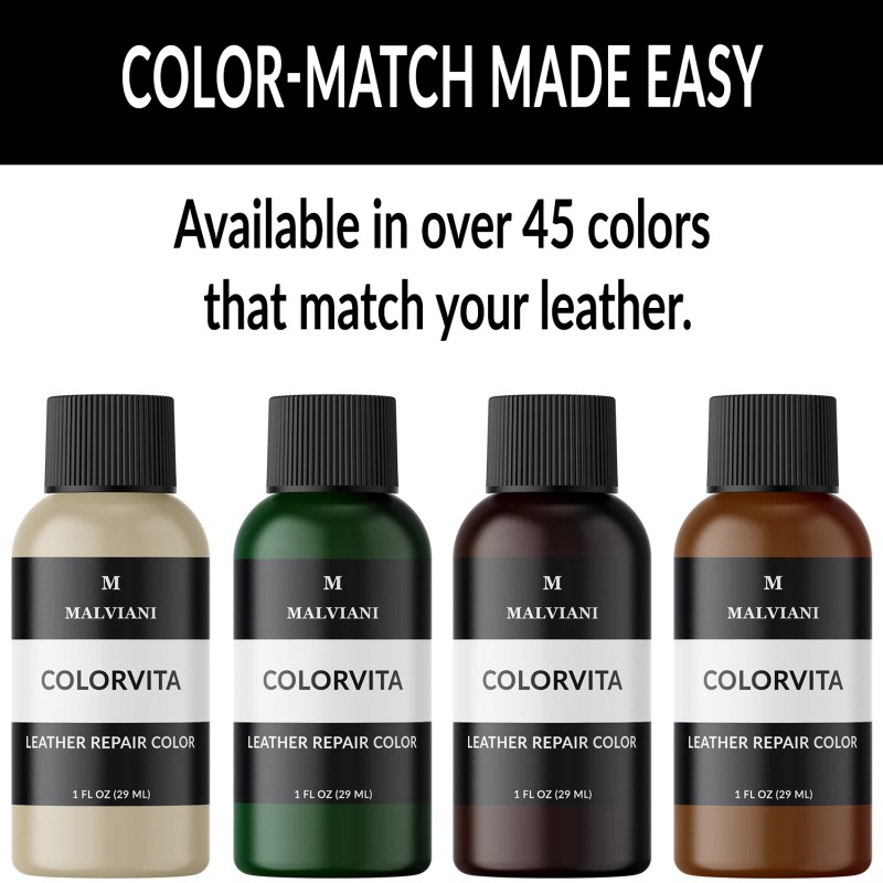 Malviani Leather Color Restorer - Repair Couch Car Furniture Sofa