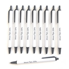 Pens 4 Pennies - Jesus Tips 20% Retractable Ballpoint Humor/Novelty/Joke Pen (10 Count)