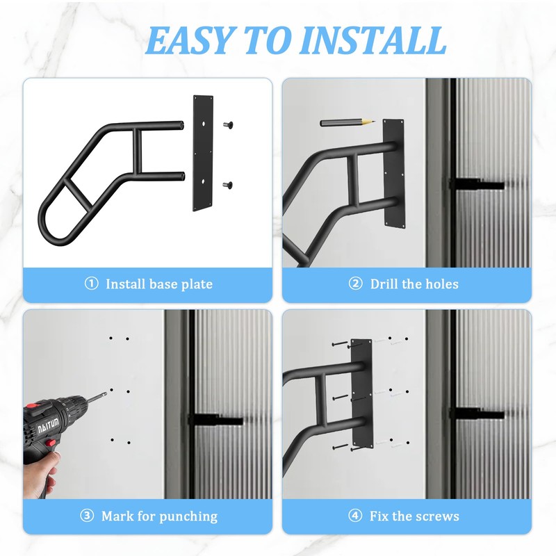 Stairs Handrails for Outdoor Steps ，Stair Railing Indoor 1-3 Step,Porch
