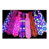 Jasu 12 Cubos Luminoso+12 Collares Hawaianos +12 Corbatas Neon
