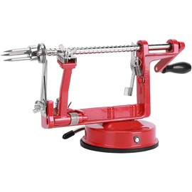 Pelador Manual de Acero Inoxidable Multifunción, Rojo